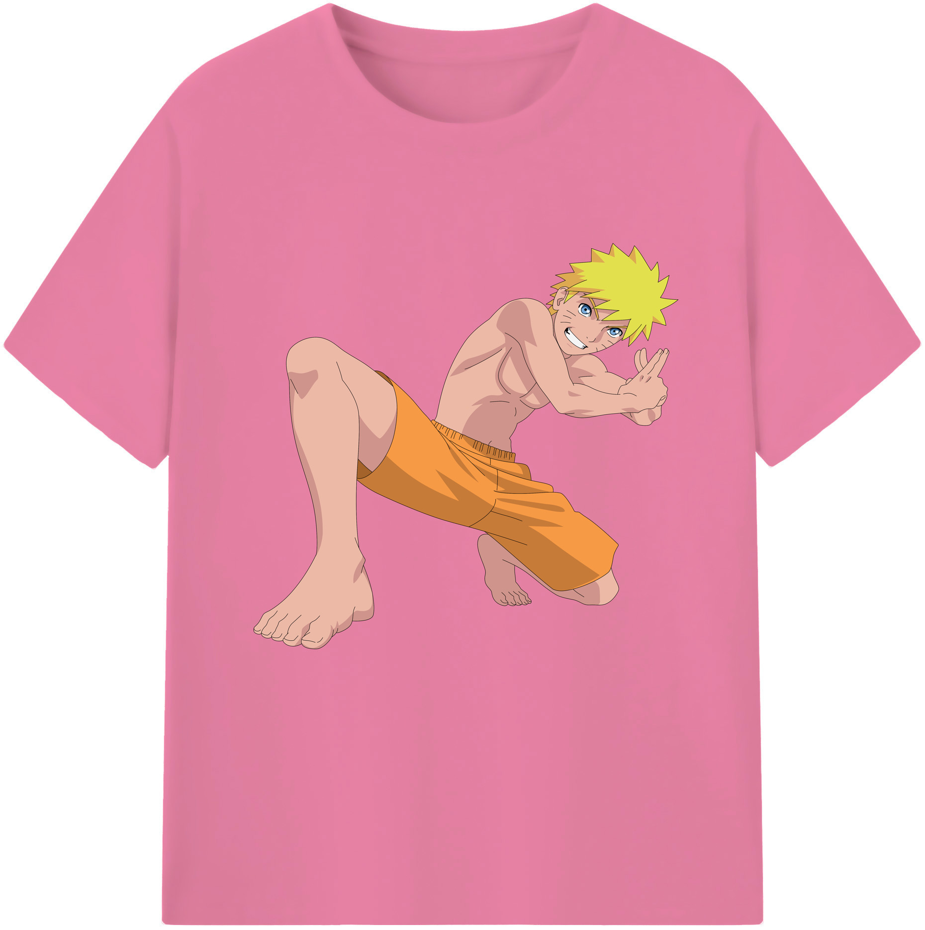 （画像用） NARUTO -ナルト- うずまき ナルト Uzumaki Naruto 綿100％半袖Tシャツ（フロントプリント）